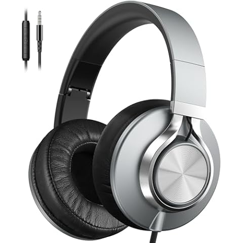 Ailihen C90 Wired Headphones with Microphone Cover