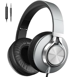 AILIHEN C90 Wired Headphones with Microphone Volume Control, Noise Reduction Foldable Comfortable Over Ear Headphones Wired Durable Nylon 3.5mm Jacket for Tablet/Chromebook/Computer/Adult/Teens(Grey) - Les Beatles, Paul McCartney, John Lennon, RIngo Starr, George Harrison