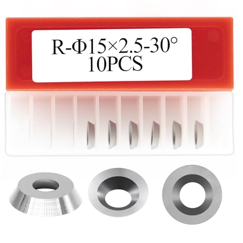 Cortadores redondos de carburo de 15 mm en pack de 10 unidades para herramientas de torno