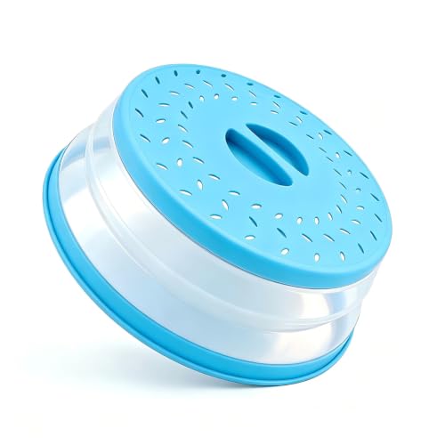Image of Small Collapsible Microwave Splatter Cover(blue, 8 IN)