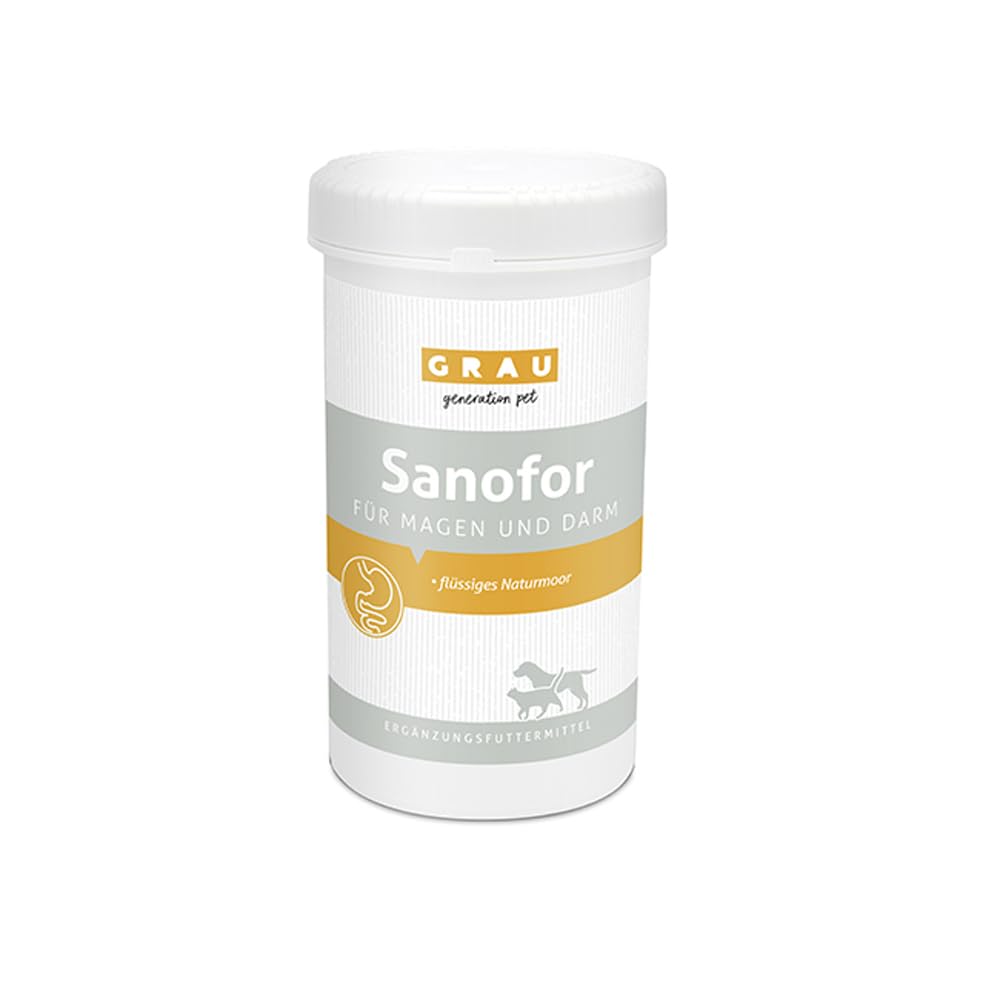 GRAU - das Original - Sanofor, Heilmoor zum Aufbau der Darmflora, für eine Vitale Darmschleimhaut und -Flora 1er Pack (1 x 1 kg), Ergänzungsfuttermittel für Hunde & Katzen