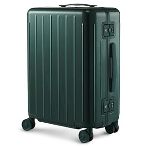 22 Inch Luggage with Spinner Wheels, 38L Luggage for 3-5 Days Travel, 100% Hardshell PC, TSA Lock, 21.7 X 15.3 X 9.3 (British Racing Green, Manhattan Pro)