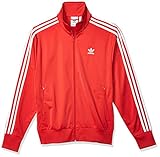 Gerippter Saum und Bündchen adidas Herren Firebird Trainingsjacke, Lush Red, XL