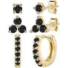 Gokeey Dainty Small Gold Stud Earrings for Women, 14K Gold Plated Mini Tiny Studs Earrings Sets with Hypoallergenic S925 Sterling Silver Post for Sensitive Ears Cute Cartilage Earrings for Multiple Piercing Jewelry