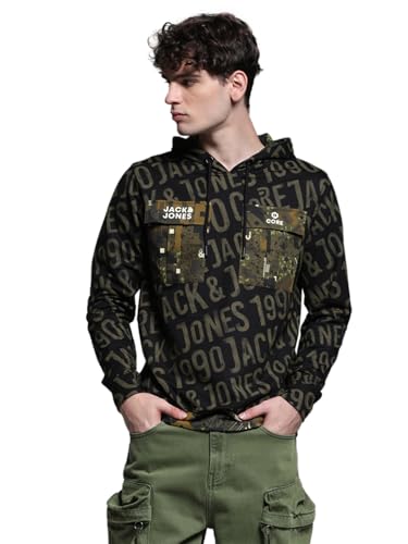 Image of JACK & JONES Men's Cotton Blend Hooded Neck Sweatshirt