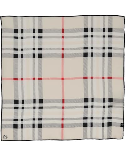FRAAS Halstuch Damen aus 100{268fd2735187e5fcbda325ee314a7928766eba3996b1d83de58062aefa208cee} reiner Seide - Nickituch Damen mit Plaid-Muster - 51 x 51 cm Größe - Schickes Seidentuch Bandana Butter Cream