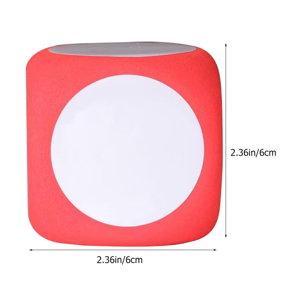 Tofficu 4pcs 6cm Red Foam Blank Dice, Writable and Erasable Diy Classroom Teaching Tools - Image 2