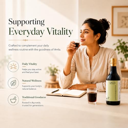 Image of DHATRYARISHTAM 500 ml | Traditional Amla Based Ayurvedic Arishtam | Rich in Natural Vitamin C | Daily Wellness Support | Herbal Wellness Formula (Pack of 2)