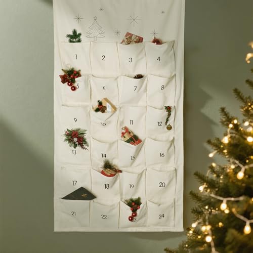 I LOVE MOM Adventskalender zum Befüllen Stoff, 2025 Countdown Kalender...