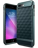 Caseology [Parallax Series] Case for iPhone 8 Plus / iPhone 7 Plus - Slim Design Protective Dual Layer Cover Geometric - (Aqua Green)