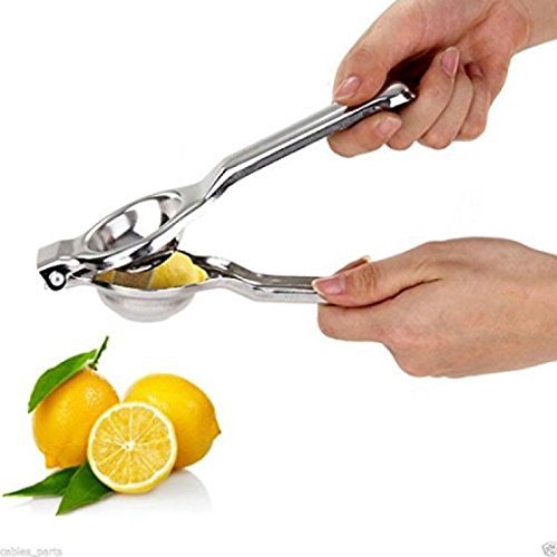 Image of Prisha India Craft Stainless Steel Lemon Squeezer + Bottle Opener, 8.50 Inch and Stainless Steel Sandasi /Pincer, Length 10.50 Inch