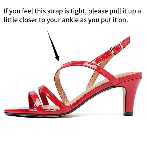 Image of MAIERNISI JESSI Unisex Men's Women's Strappy Dress Sandals Kitten Heel Slingback Heels