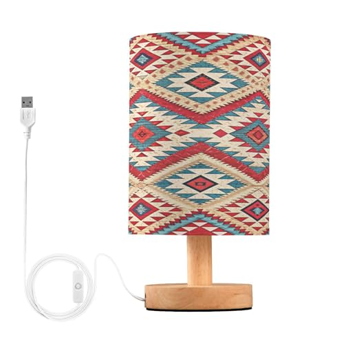 Conveniente Deisgn: la lampada da comodino con porte di ricarica USB C, plug and play, dispone di un interruttore a pulsante di estremità corta per un facile controllo. La base in legno antiscivolo garantisce un posizionamento stabile ovunque ne abbiate bisogno