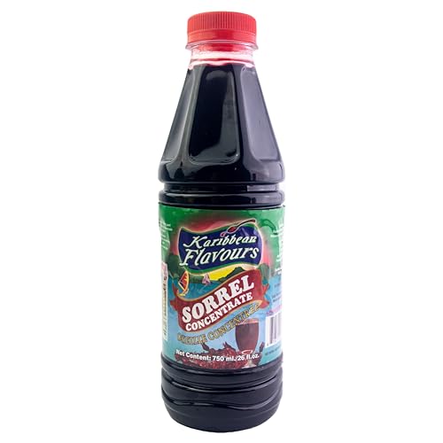 Karibbean Flavours Sorrel Hibiscus Concentrate | 750 Ml / 26 Fl Oz. | Makes Refreshing Cool Drink | Natural Vitamin C