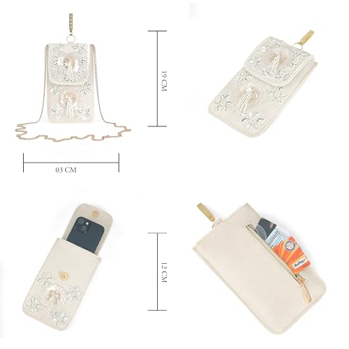 Image of J I ACCESSORIES Velvet Saree Clutch Mobile Pouch Waist Clip Ladies Purse Gift For Women