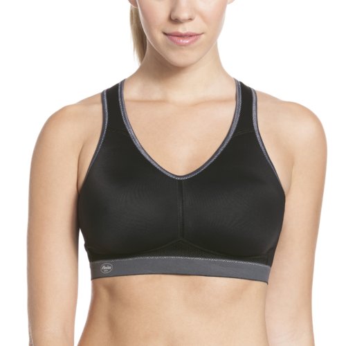 Anita Women's T-Back Power Sport Bra, Black/Anthracite, 40B