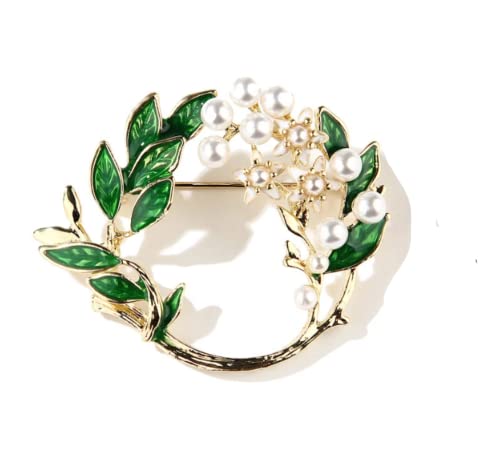 Broche de lirio del valle con acabado artesanal de alta joyería vintage