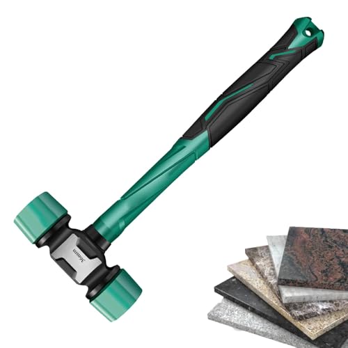 Mazo de goma, martillo de suelo para cama de dormitorio, mazo suave de doble cara, mango de agarre ergonómico para camping, carpintería, estacas de tienda de campaña