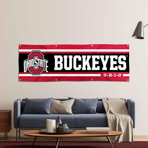 Pancarta Ohio State Buckeyes lona resistente con acabados reforzados 4