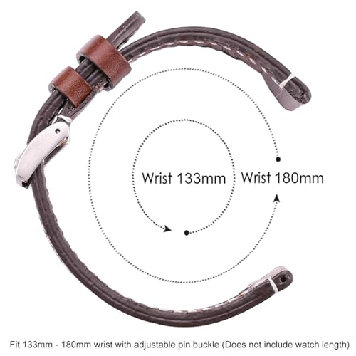Cuir authentique 18/22/24 mm bracelet de montre solide noir