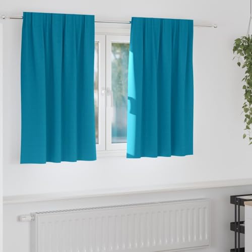 Rideaux occultants turquoise pour stopper les reflets et le soleil - 2