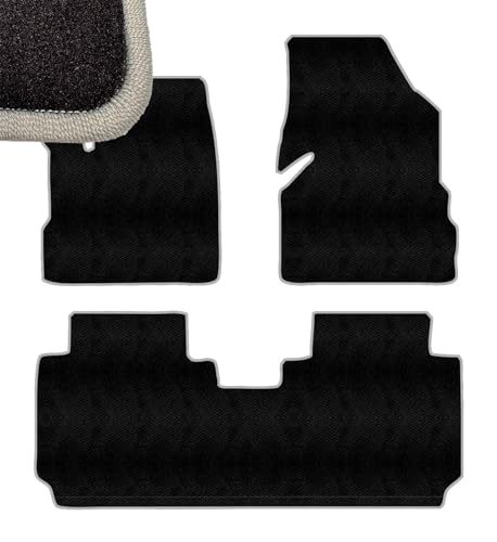 Silver Edge Custom Fit Front & Rear Carpet Floor Mats, Black, Compatible with GMC Terrain 2010 FL-210444