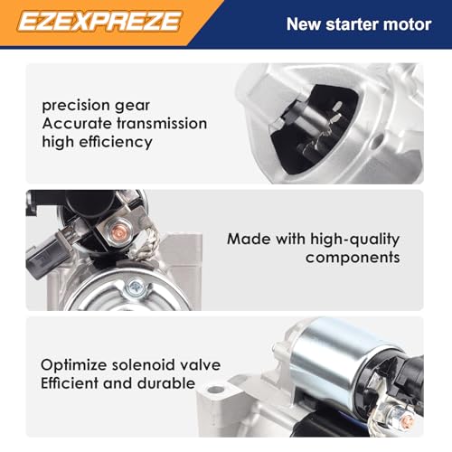 Image of Ezexpreze 10910 New Starter for 14-18 Chevy Silverado 1500 Suburban Tahoe, Cadillac Escalade 6.2L 2015-2016, GMC Sierra 1500 V6 V8 4.3 5.3L 6.2L,2015-2016 GMC Yukon, 12655055 M000T24072
