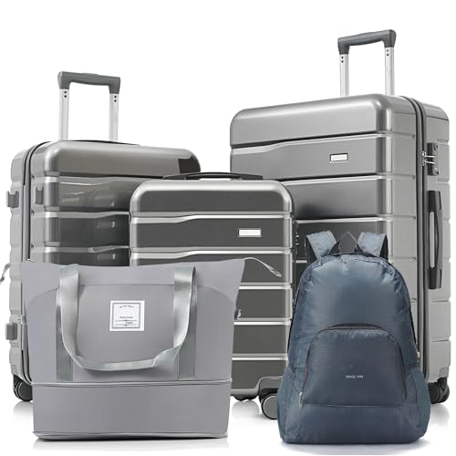 5 Piece Luggage Set with Expandable Duffel & Foldable Backpack - 20