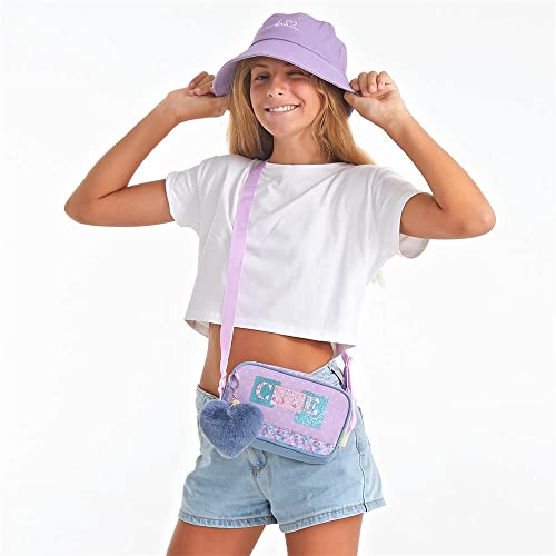 Bandolera morada Enso de poliéster resistente y bolso de hombro juvenil 2