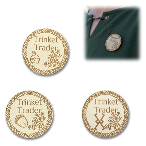 Accessoires médiévaux en bois broches Renaissance pour costume de foire et GN