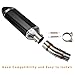 Lesiyou Motorcycle Muffler Mid Pipe, Muffler Adapter Connect Pipe Compatible with Kawasaki Ninja 400 Z400 2018 2019 2020 2021 2022 2023 Ninja 500 2024