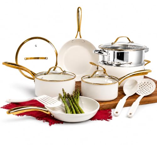 Image of GOTHAM STEEL 15 Pc Pots and Pans Set Non Stick Ceramic Cookware Set