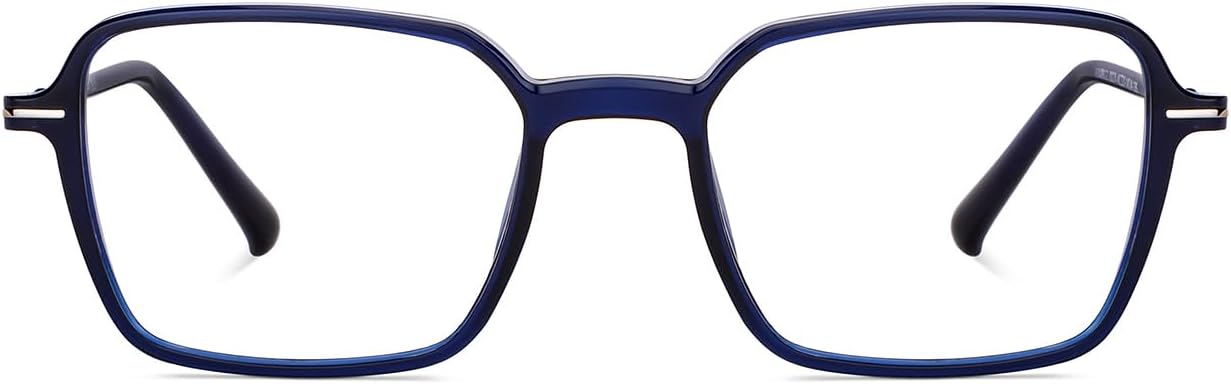Zero Power Blue Cut Computer Glasses | Anti Glare, Lightweight & Blocks Harmful Rays For Gamers | Gaming Glasses | 100% UV Protection | Full Rim Square | Unisex | Large