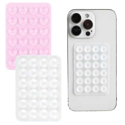 Gjinxi 2 Stück Silikon Handyhalterung, Silikon Saugnapf Handyhalter Handy...