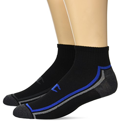 Champion Men's 3 Pack Ankle Training Socks, White/Grey, 6-12