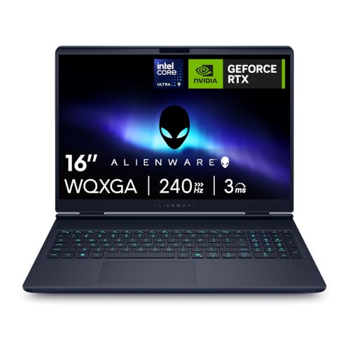 Image of Alienware 16X Gaming Laptop, RTX5070, Intel Ultra 9 290HX, Windows 11 Home | WQXGA OLED 240Hz Display, 32GB DDR5 RAM, 1TB SSD, NVIDIA GeForce, Wi-Fi 7, Blue, Mail-In Service 15 Months