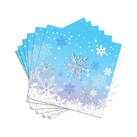 BHNACIER Snowflake Party Napkins Cover