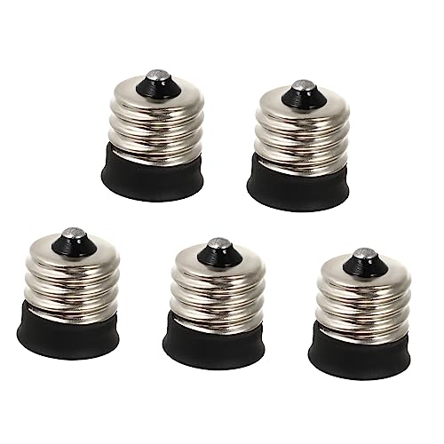 KONTONTY 5pezzi Adattatore Lampada Led Base Convertitore Portalampada Vite Per Lampadine Compatibile Con Varie Luci Installazione Facile e Design Compatto