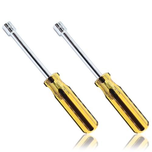 Auvotuis AUVO230809008 2Pcs 10Mm Socket Wrench Screwdriver, Hexagon Nut Driver With Steel Cushion Grip cover