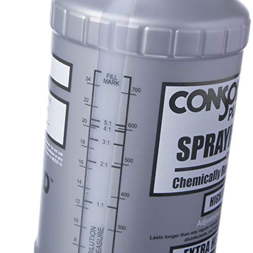 Consolidated Spraymaster Spray Bottle with Acetone Resistant Leakproof Sprayer, HDPE, Gray, 32oz., 6 Pack - Thumbnail 7