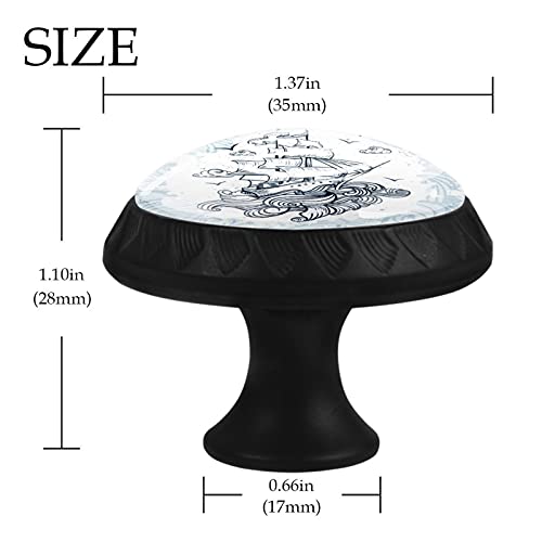 Boutons de tiroir vagues 35 mm haut de gamme dessinés main pour commode - 5