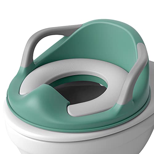 Baybee Baby Potty Training Seat for Kids, Western Toilet Potty Ring with Soft cushion seat with Handle, Fits Round & Oval Toilets, Non Slip with Splash Guard Potty Seat (Kiddy Green) (B09TKZNW25) Amazon Price History, Amazon Price Tracker