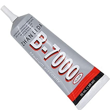 KEERTAN KALP B-7000 Multi-Purpose Transparent Adhesive Glue for Jewelry, Resin Crafts, Glass Touch Screen Repair (Yellow) -50 ml Industrial Glue Semi Fluid transparent Adhesive 50 ml 1.68 fl.oz