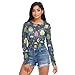 Owl Tree Stars See Through Tops for Women Mesh Sheer Tops Long Sleeve Women Blouse Handle Zipper Beach Camping Swimming Pool Size XXL