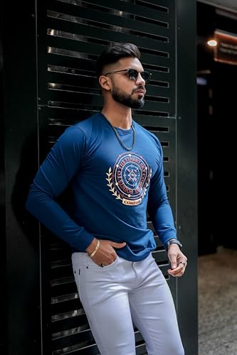 Image of Royaltail Men's Cotton Regular Fit Full Sleeves Pullover Printed Sweatshirts