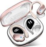 Auriculare Inalámbricos Deportivos, Nueva Auriculares Bluetooth 5.4 con IPX8 Impermeable, HD Mic, 75H Cascos Inalambricos Bluetooth HiFi Estéreo, Cancelacion Ruido ENC Auriculares Running Pantalla LED