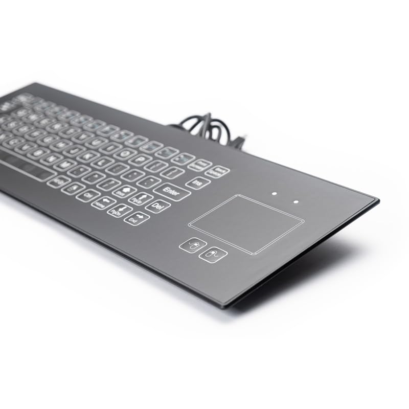 Teclado de Membrana lámina Ultrafina Grado médico Metal Industrial Resistente al Agua IP66 con Panel táctil USB Integrado