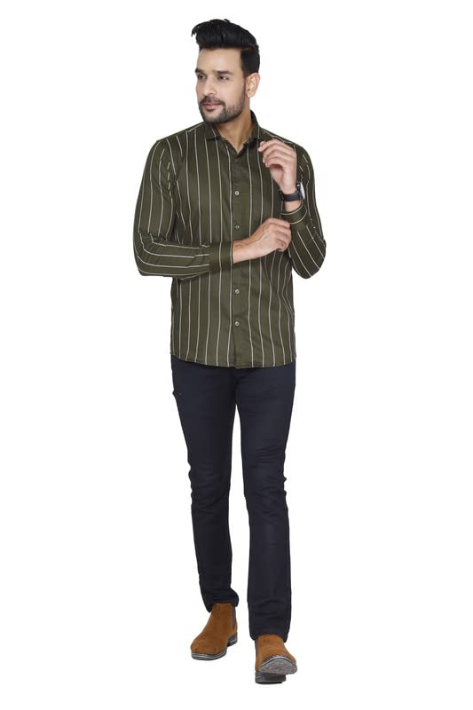 Image of Pure Cotton Solid Slim Fit Semi Casual Shirt for Men's & Boy's (Pack of 1)