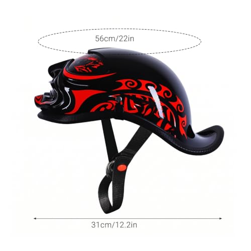 Medio casco de motocicleta de cara abierta para cruiser y chopper urbano 2