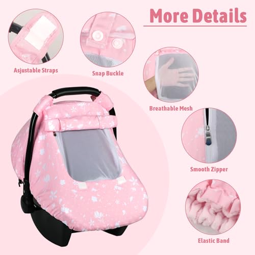 Car Seat Head Support Baby, Insert Suave para Bebé con Cubiertas de Correa miniatura 7